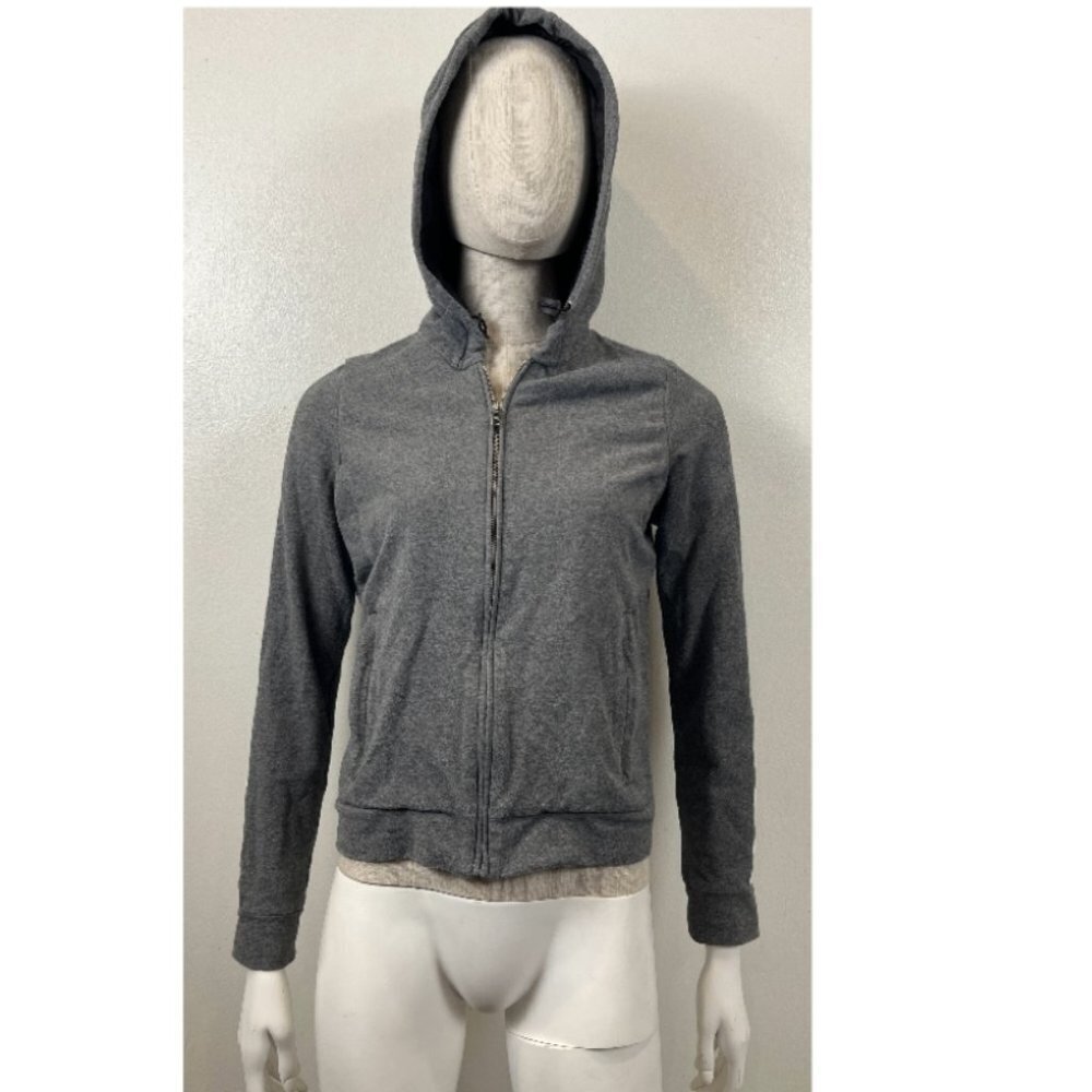 PRADA GRAY HOOD TRACK JACKET S